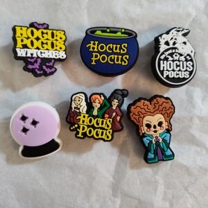 6  Hocus Pocus Shoe Charms Jibbetz  Sanderson Sisters Halloween Witch